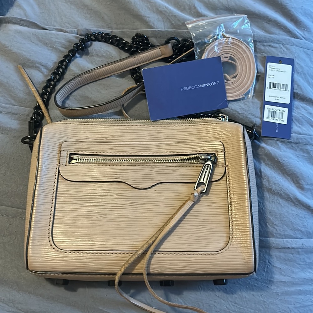 Rebecca Minkoff RARE Taupe and Black Chain Crossbody - tags inside